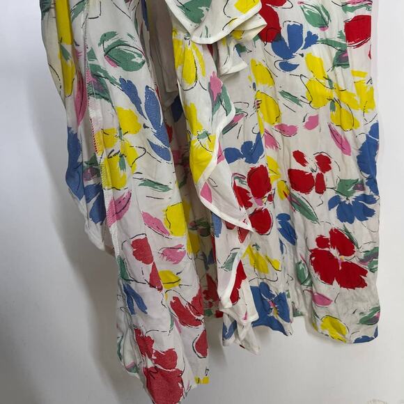 NEW RIXO X Target Floral Mock Neck Cascade Ruffle Dress Plus Size 28W/30W Spring - Picture 8 of 12
